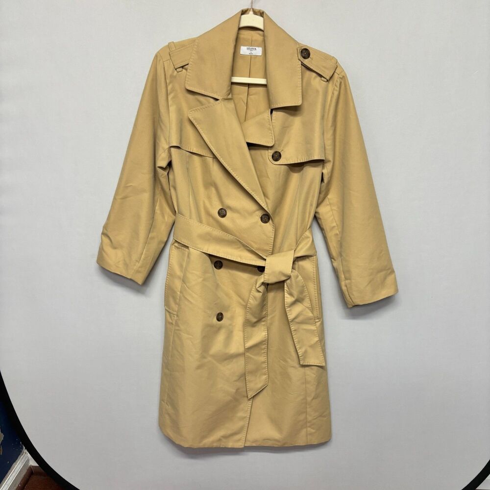 Untuckit Women Dahlia Double Breasted Trench Coat Jacket Size Large C136 -21